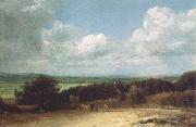 John Constable A ploughing scene in Suffolk oil painting artist